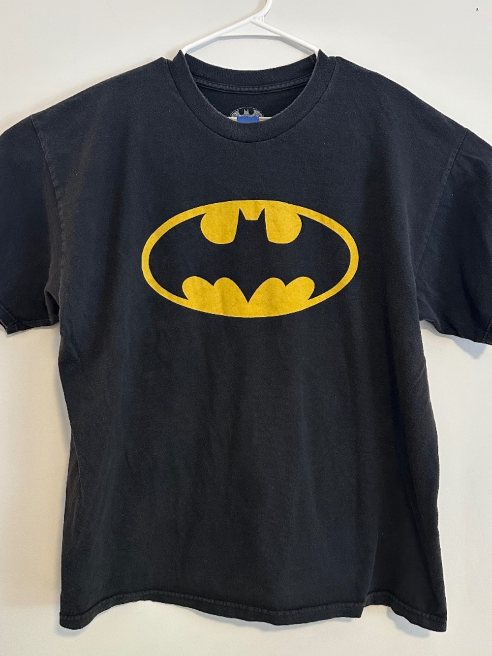 Batman DC Comics Logo Graphic Print T-Shirt XL Black Y2K Short Sleeve
